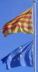 The flag of Catalonia